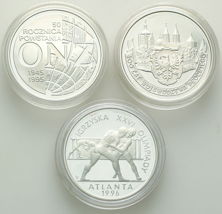 III RP. 20 złotych 1995, zestaw 3 monet